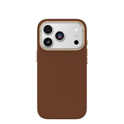 Husă OtterBox Symmetry Cactus Leather cu MagSafe pentru iPhone 17 Pro, Brown