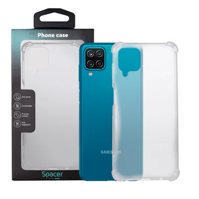 Husa Samsung Galaxy A12 Spacer, transparenta, grosime 1.5mm, protectie suplimentara antisoc la colturi, material flexibil TPU "SPPC-SM-GX-A12-CLR"
