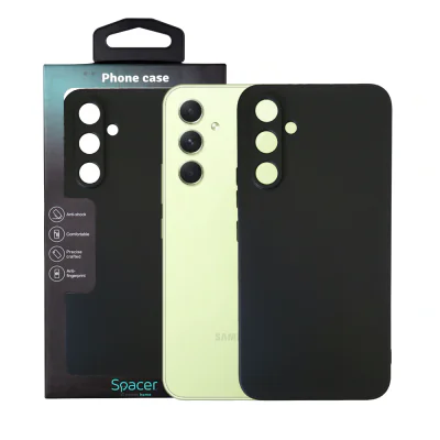 Husa Samsung Galaxy A54 5G Spacer, negru, grosime 1.5mm, material flexibil TPU "SPPC-SM-GX-A54-TPU"
