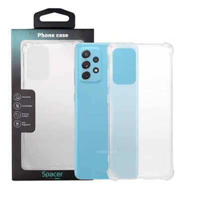 Husa Samsung Galaxy A72 Spacer, transparenta, grosime 1.5mm, protectie suplimentara antisoc la colturi, material flexibil TPU "SPPC-SM-GX-A72-CLR"