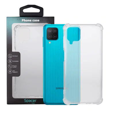 Husa Samsung Galaxy M12 Spacer, transparenta, grosime 1.5mm, protectie suplimentara antisoc la colturi, material flexibil TPU "SPPC-SM-GX-M12-CLR"