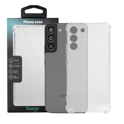 Husa Samsung Galaxy S22 Plus Spacer, transparenta, grosime 1.5mm, protectie suplimentara antisoc la colturi, material flexibil TPU "SPPC-SM-GX-S22P-CLR"