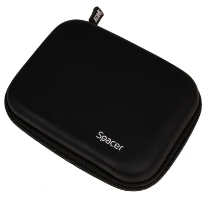 HUSA SPACER HDD SPACER SPHD-001, buzunar intern plasa, compatibilitate HDD 2.5",  negru