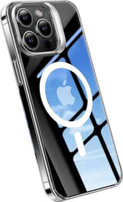 Husă telefonică Torras UPRO Lstand Clear-Mag pentru iPhone 15 PRO (transparent)