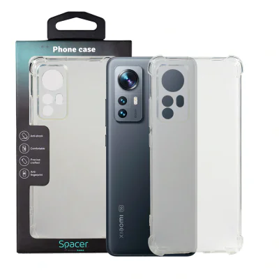 Husa Xiaomi 12 Spacer, transparenta, grosime 1.5mm, protectie suplimentara antisoc la colturi, material flexibil TPU "SPPC-XI-12-CLR"