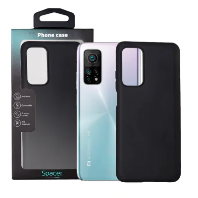 Husa Xiaomi Mi 10T Pro 5G Spacer, negru, grosime 1.5mm, material flexibil TPU "SPPC-XI-MI-10TP5G-TPU"