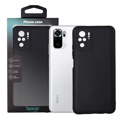 Husa Xiaomi Redmi Note 10 S Spacer, negru, grosime 1.5mm, material flexibil TPU "SPPC-XI-RM-N10S-TPU"