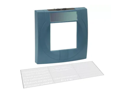 HW Carcasa buton cu geam albastru s.RAL5015, 704901.
