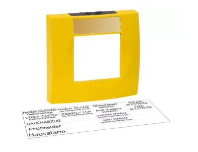 HW Carcasa buton cu geam galben s. RAL1021, 704902.