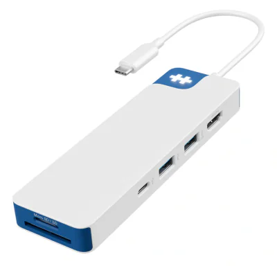 HYPERDRIVE FLEX 8 PORT/USB-C HUB (BLUE)