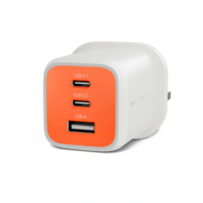 Targus HyperJuice Flex 65W GaN, Indoor, AC, White, Orange