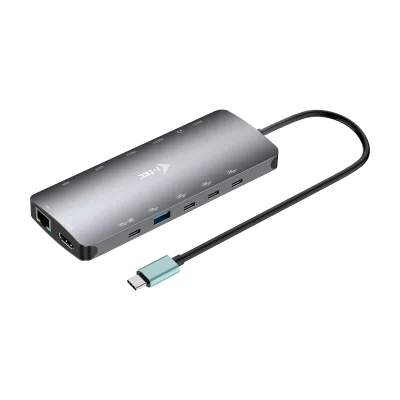 i-tec Metal USB-C Nano 3x Display Dock, 2x HDMI 1x USB-C video + Power Delivery 140W, Wired, USB 3.2 Gen 1 (3.1 Gen 1) Type-C, 140 W, 3.5 mm, 10,100,1000 Mbit/s, Grey