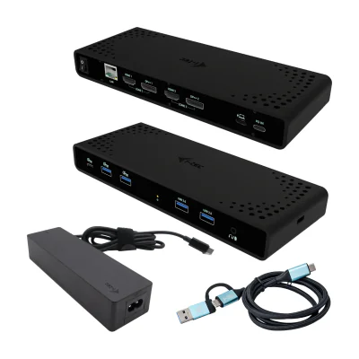 i-tec Universal Dual 4K Display Docking Station + Power Delivery 85W, Wired, USB 3.2 Gen 1 (3.1 Gen 1) Type-C, 85 W, 10,100,1000 Mbit/s, Black, 5 Gbit/s