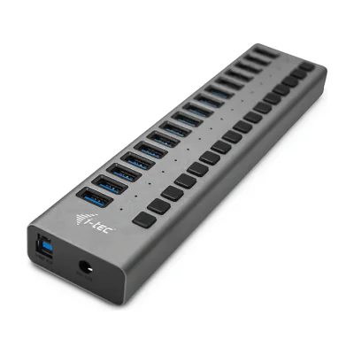 i-tec USB 3.0 Charging HUB 16port + Power Adapter 90 W, Indoor, AC, Grey