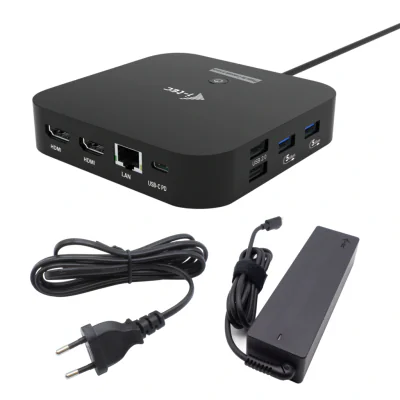 I-TEC USB-C 2X HDMI DOCK 100W/PD 100W + I-TEC CHARGER 100W