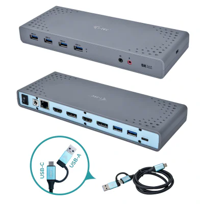 I-TEC USB-C/A DUAL 4K DOCK ST./2XHDMI 2XDP 6XUSB 3.0 K-LOCK