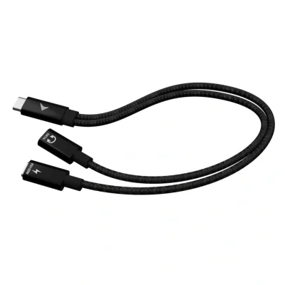 i-tec USB-C Cable Splitter Audio/Data + Power Delivery 100W, 0.3 m, USB C, 2 x USB C, USB 2.0, Black