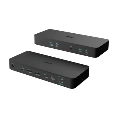 i-tec USB-C Intelligent Triple Display Docking Station + Power Delivery 100W, Wired, USB 3.2 Gen 1 (3.1 Gen 1) Type-C, 100 W, 3.5 mm, 10,100,1000 Mbit/s, Black