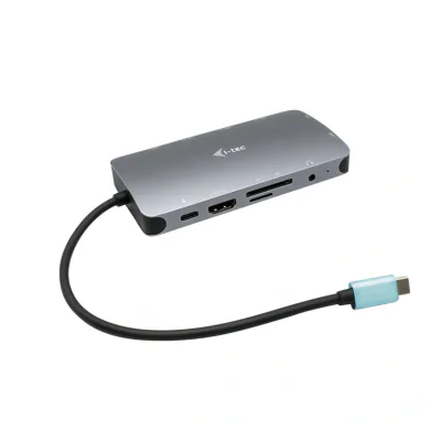 i-tec Metal USB-C Travel Nano Dock HDMI/VGA with LAN + Power Delivery 100 W, Wired, USB 3.2 Gen 1 (3.1 Gen 1) Type-C, 100 W, 3.5 mm, Silver, MicroSD (TransFlash), SD