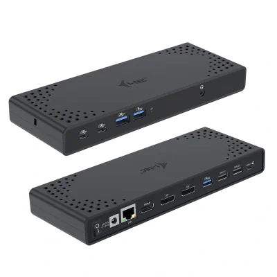 i-tec USB-C Triple Display Docking Station Gen 2 + Power Delivery 100W, Wired, USB 3.2 Gen 1 (3.1 Gen 1) Type-C, 100 W, 3.5 mm, 10,100,1000 Mbit/s, Black