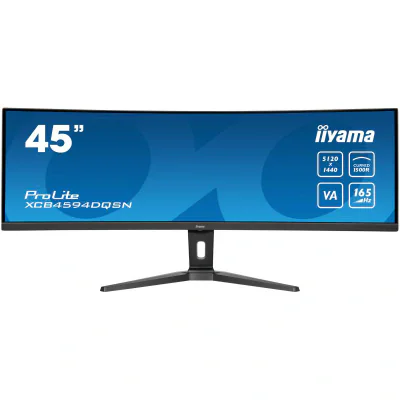 iiyama G-MASTER 45"LCD Curved Bus. UWQHD, 113 cm (44.5"), 5120 x 1440 pixels, Dual QHD, LED, 0.8 ms, Black