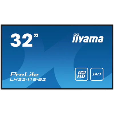 IIYAMA LFD LH3241S-B2 32" Full HD professional large format display with USB media playback 350 cd/m2 1200:1 8ms 24/7 landscape, portrait "LH3241S-B2"