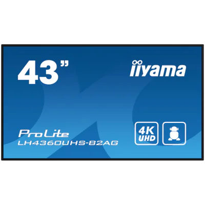 IIYAMA LFD LH4360UHS-B2AG 42.5" VA 3840 x 2160 @60Hz 500 cd/m2 5000:1 8.5ms Android 11 OS, iiSignage2, FailOver, EShare landscape, portrait 3y "LH4360UHS-B2AG"