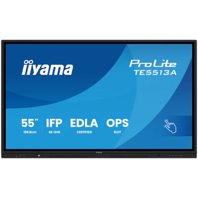 IIYAMA LFD TE5513A-B2AG 55" Google EDLA Certified IFP - Interactive display for seamless integration and collaboration in education and enterprise "TE5513A-B2AG"