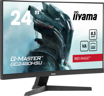 IIYAMA Monitor LED GC2480HSU-B1 23.6" VA Curved 1920 x 1080 180Hz 300 cd/m 3000:1 HDMI DP USB HUB Tilt "GC2480HSU-B1"
