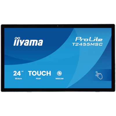 IIYAMA Monitor LED T2455MSC-B2 24" multi-touch IPS 400cd PCAP integrated webcam and a flexible stand "T2455MSC-B2"