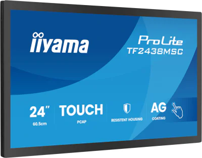 IIYAMA Monitor LED TF2438MSC-B2 24" DeepContrast PCAP 10-point Open Frame touchscreen monitor with robust metal housing for demanding environments "TF2438MSC-B2"