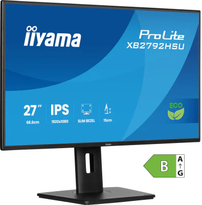 IIYAMA Monitor LED XB2792HSU-B1 27" IPS 1920x1080 4-side slim bezel 120Hz 300cd 1500:1 3ms HDMI DP USB HUB Full Ergo "XB2792HSU-B1"