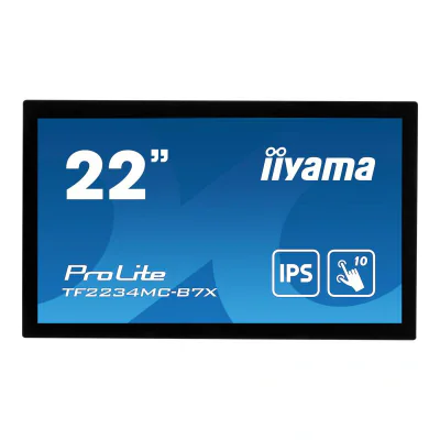 IIYAMA Monitor 21,5" PCAP Bezel Free 10P Touch with Anti-Fingerprint coating,1920x1080,IPS,VGA,DP,HDMI,305cd/m2,Through Glass mode,1000:1,8ms,USB Touch Interface "TF2234MC-B7X"