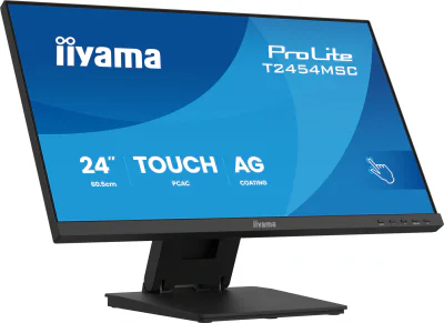 IIYAMA Monitor Touch T2454MSC-B3AG 24" InCell PCAP 10pt touchscreen monitor featuring IPS panel technology, Anti-Glare coating and a flexible stand "T2454MSC-B3AG"