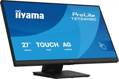 IIYAMA Monitor TOUCH T2754MSC-B2AG InCell PCAP 10pt touchscreen IPS 1920x1080 83Hz, 16:9, 300cd, 1000:1, 4ms, landscape, face-up "T2754MSC-B2AG"