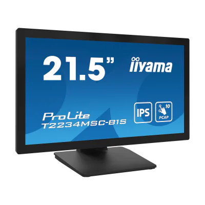 iiyama ProLite T2234MSC-B1S, 54.6 cm (21.5"), 1920 x 1080 pixels, Full HD, 8 ms, Black