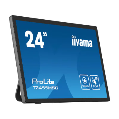 iiyama T2455MSC-B1, 61 cm (24"), 1920 x 1080 pixels, Full HD, LED, 5 ms, Black