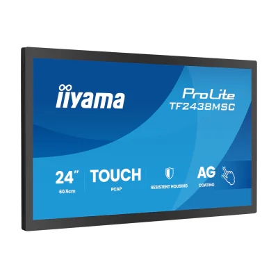 iiyama TF2438MSC-B2, 60.5 cm (23.8"), 1920 x 1080 pixels, LCD, IPS, 525 cd/m², Projected capacitive system