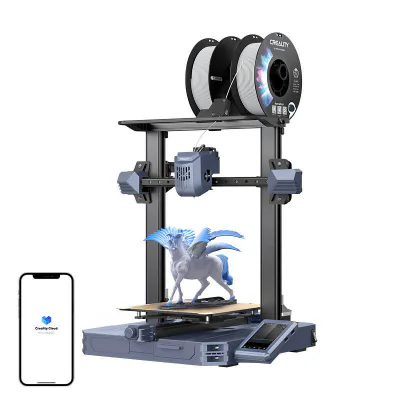 Imprimanta 3D Creality CR-10 SE, tehnologie printare: FDM, Volum printare: 220*220*250mm, Dimensiuni imprimanta: 490*470*625mm, Viteza imprimare max: 600mm/s, Acuratete: 100+-0.1mm, Grosime strat: 01-0.35mm, Diametru filament: 1.75mm, Transfer fisier