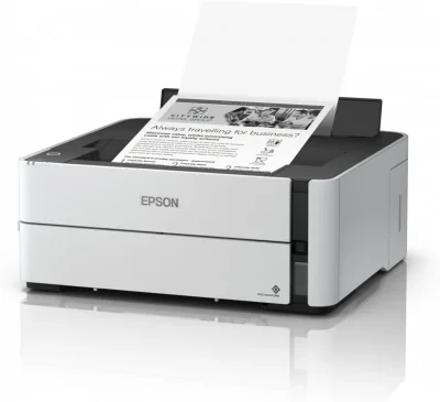 Imprimanta inkjet mono CISS Epson M1170, dimensiune A4, viteza max 39ppm, Duplex, rezolutie printer 1200x2400dpi, alimentare hartie 250 coli, interfata: USB, Ethernet, WiFi, Wi-Fi Direct, consumabile: C13T01L14A, C13T03P14A, C13T04D100, cerneala 11k 