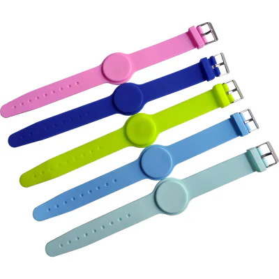 IN-WT007MF wristband blue - Brătară RFID impermeabilă fără contact, cu frecventa ajustabilă de 13,56MHz.