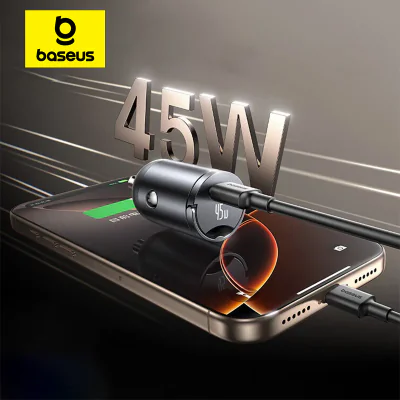 INCARCATOR auto Baseus PrimeTrip VP2, Quick Charge 45W, 1 x USB Type-C, pt. bricheta auto, include cablu USB Type-C la USB Type-C 1m, negru "C0206800" - 6932172696511