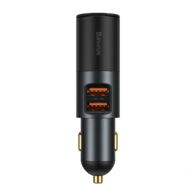 INCARCATOR auto Baseus Share Together, 2 x USB Output 5V/3A, 1 x bricheta auto, total output 120W, pt. bricheta auto, gri "CCBT-D0G" - 6953156206700