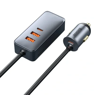 INCARCATOR auto Baseus Share Together PPS, 2 x USB max. 3A si 2 x USB Type-C max 3A, total output 120W, lungime cablu 1.5m, pt. bricheta auto, black "CCBT-A0G" -6953156206670