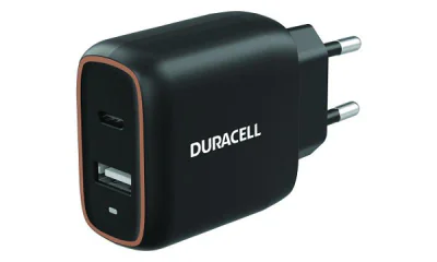 Incarcator auto Duracell, putere 20W, conectivitate 1C+1A USB