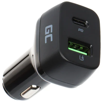 Încărcător auto USB Green Cell CAD33-GC, 12-24 V DC, ieșire USB-C