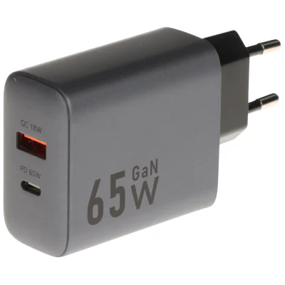 Încărcător de rețea USB DELTA POWER CHAR-X199B-65W-GAN, GaN, 65 W