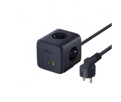 INCARCATOR RETEA Baseus EnerFill FA11 Cube Powerstrip, QC 67W, 3 x AC, 1xUSB Type-C, 1 x USB, lungime cablu 1.5m, negru "E00082100123-00" - 6932172687526