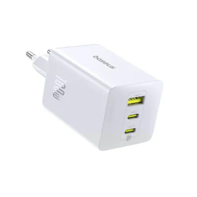 INCARCATOR retea Baseus EnerFill FE11, Quick Charge 100W, 2 x USB Type-C, 1 x USB, alb "P10182102213-00" - 6932172690649