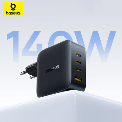 INCARCATOR retea Baseus EnerFill FH11, Quick Charge 140W, 3 x USB Type-C, 1 x USB, negru "E0121J00" - 6932172698812